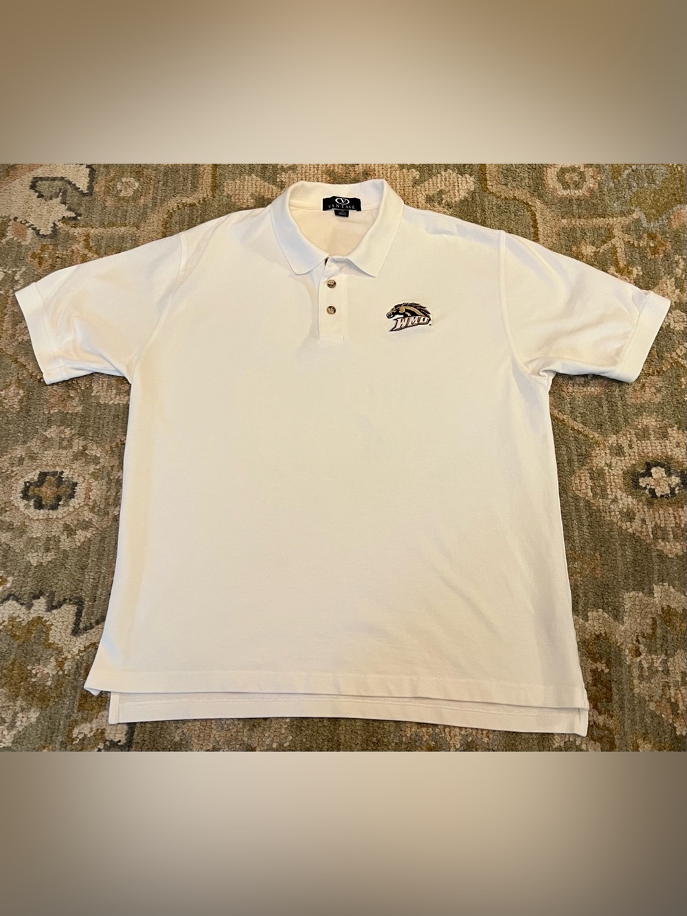 Western Michigan Broncos Vantage Polo Men’s Size Large Color White